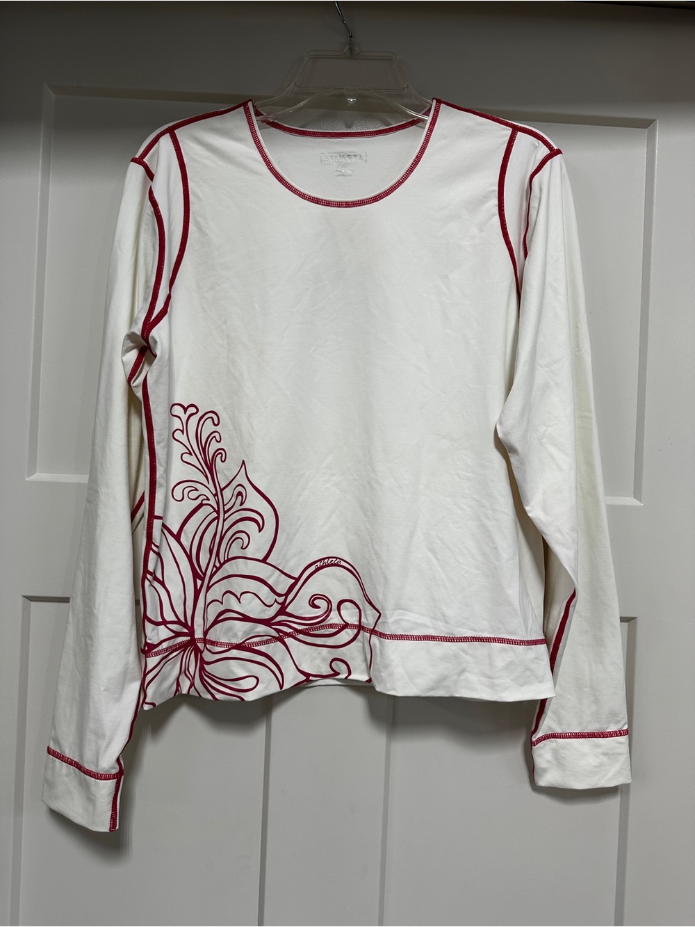 Athleta Long Sleeve Rash Guard with Floral Print Size L - Picture 2 of 9